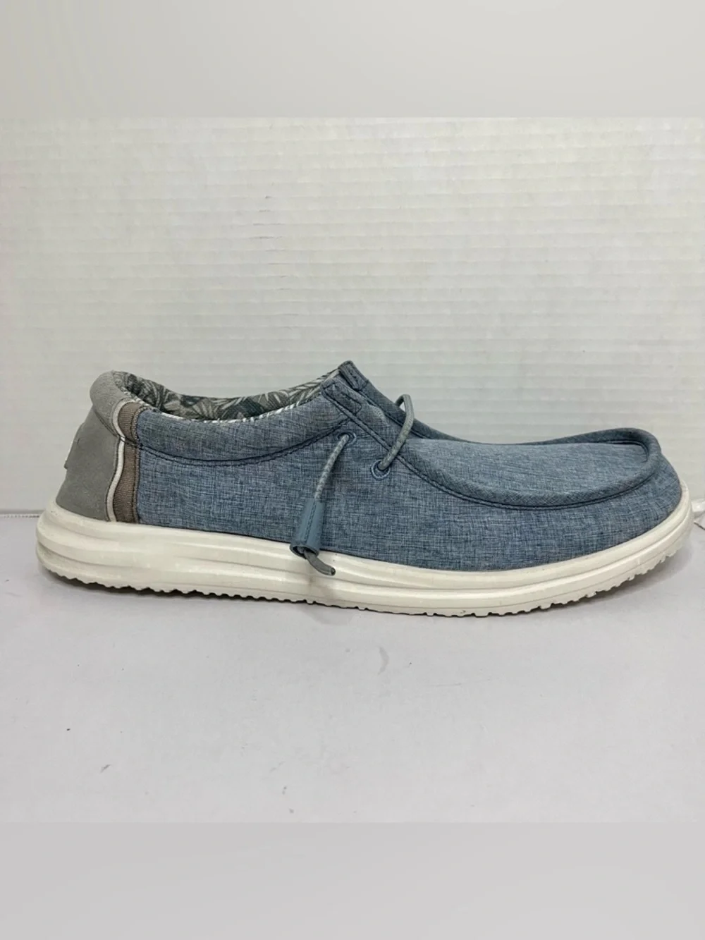 Hey Dude Wally H2O Overcast Men’s Slip on Water Shoes Size 12 Blue Grey - Picture 11 of 16
